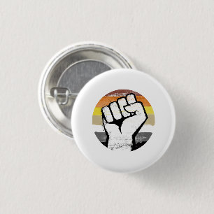 Bear Pride Fist Circle Print 1 Inch Round Button