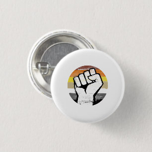 Bear Pride Fist Circle Print 1 Inch Round Button