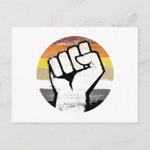 Bear Pride Fist Circle Print Postcard