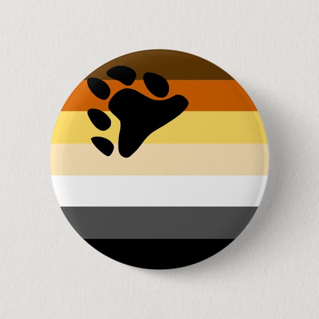 Bear Pride Flag 2 Inch Round Button (Front)