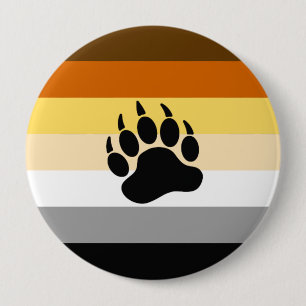 Bear Pride Flag 4 Inch Round Button