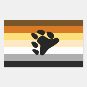 Bear Pride Flag and Paw Sticker