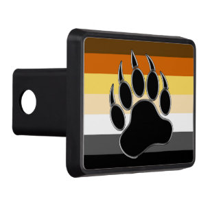 Bear Pride Flag Bear Paw Trailer Hitch Cover