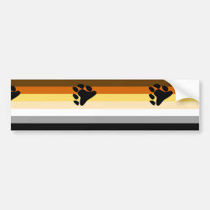 Bear Pride Flag Bumper Sticker