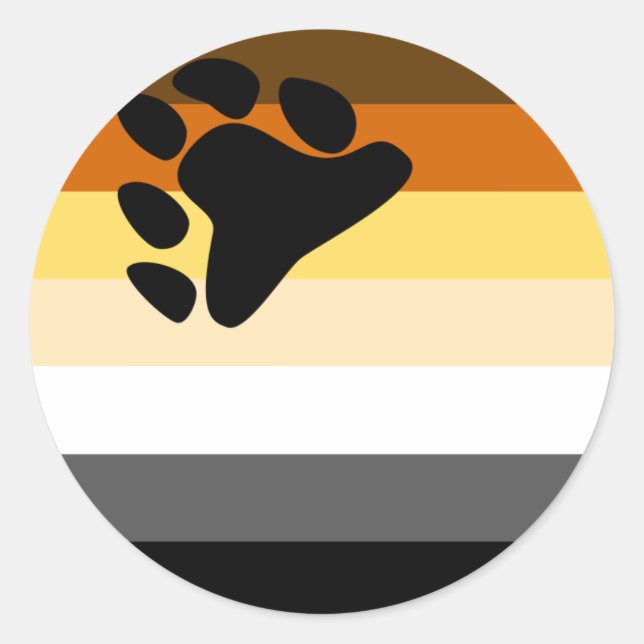 Bear Pride Flag Classic Round Sticker (Front)