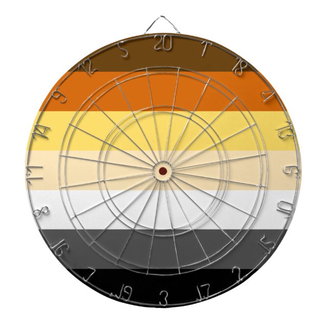 Bear Pride Flag Dartboard for Gay Men (Front)