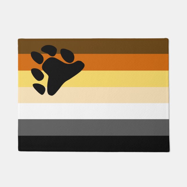 Bear Pride Flag doormat (Front)