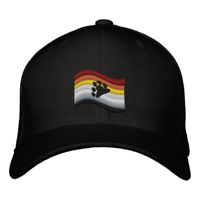 Bear Pride Flag Embroidered Hat (Front)