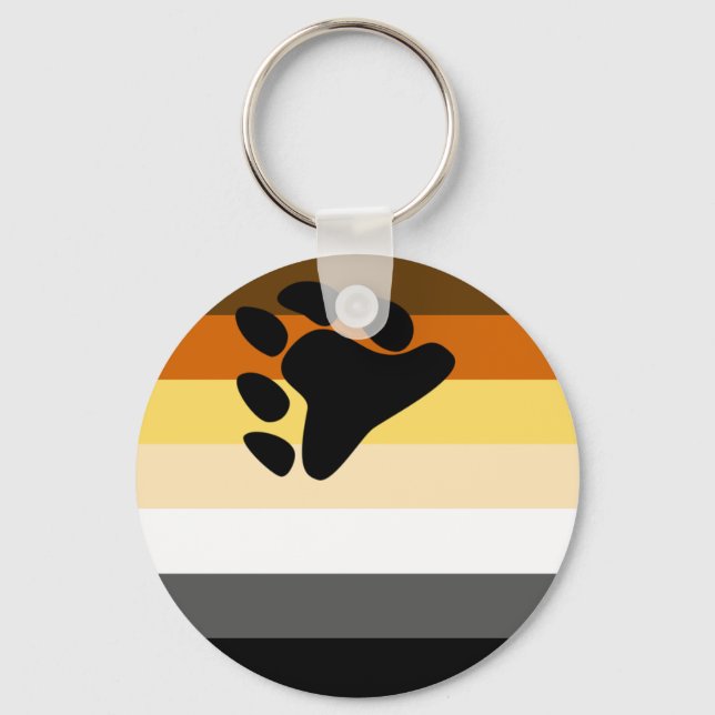Bear Pride Flag Keychain (Front)