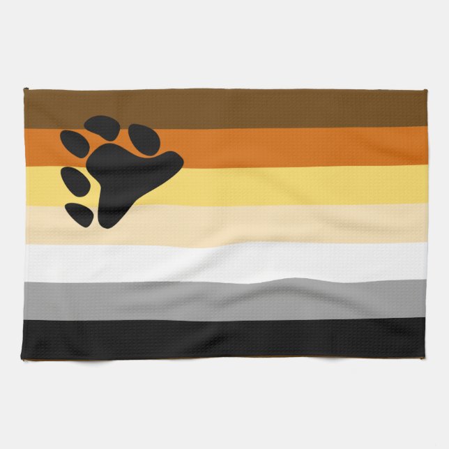 Bear Pride Flag Kitchen Towel (Horizontal)