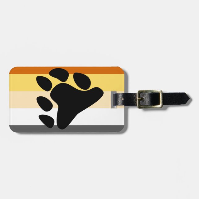 Bear Pride Flag Luggage Tag (Front Horizontal)