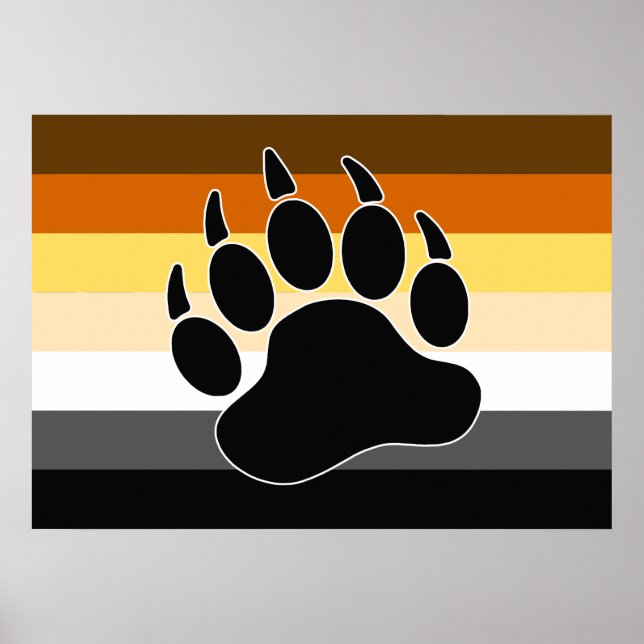 Bear Pride Flag Poster (Front)