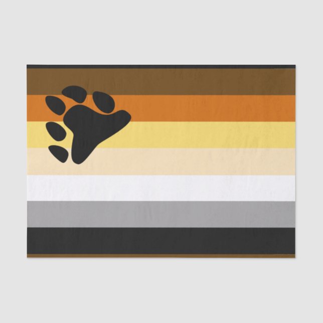 Bear Pride Flag Tissue Paper (Front)