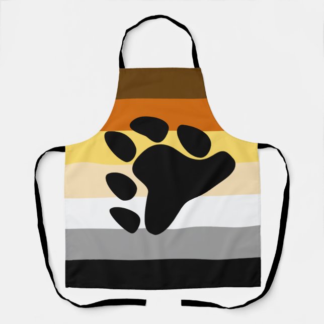 Bear Pride Flag with Paw Apron (Front)