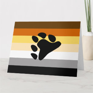 Bear Pride Flag with Paw Card
