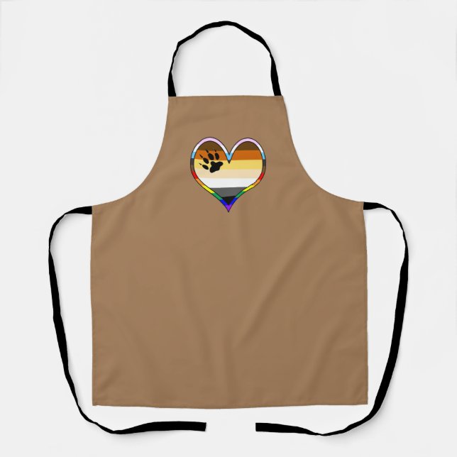 Bear Pride Heart Apron (Front)