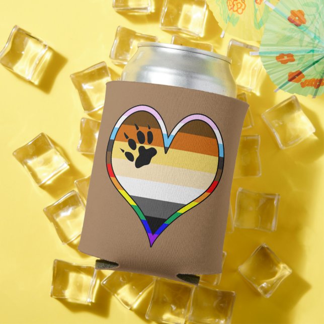 Bear Pride Heart Can Cooler (In Situ Summer)