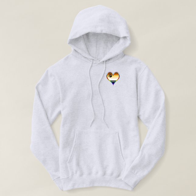 Bear Pride Heart Hoodie (Design Front)