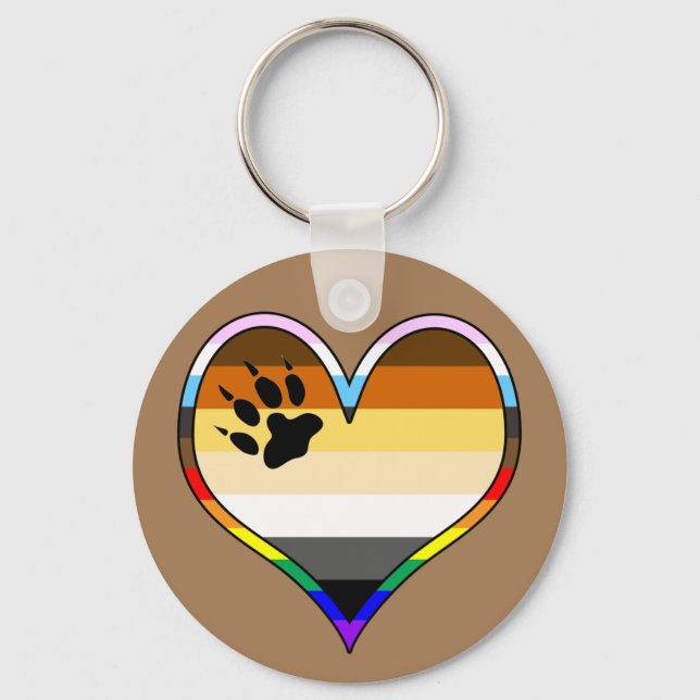 Bear Pride Heart Keychain (Front)