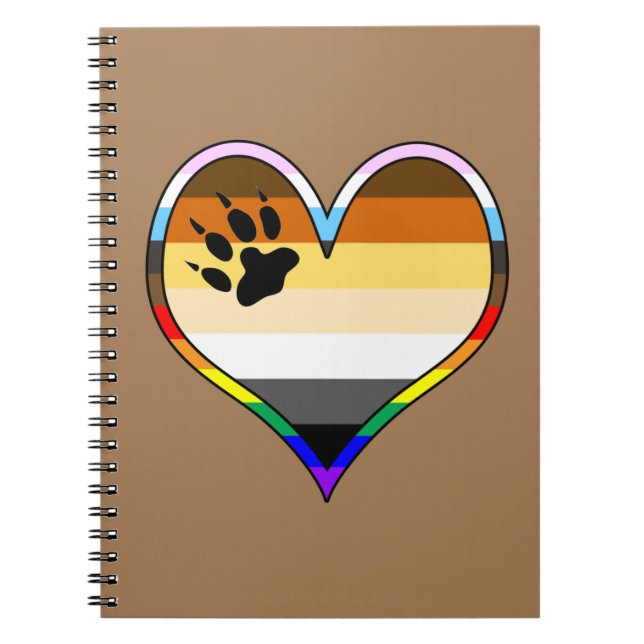 Bear Pride Heart Notebook (Front)