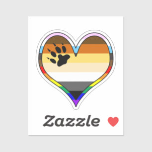 Bear Pride Heart Sticker