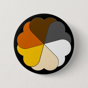 Bear Pride Hearts 2 Inch Round Button
