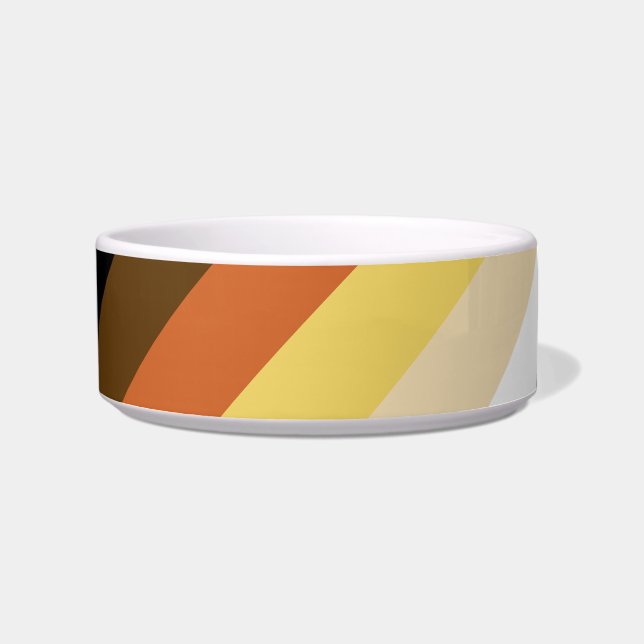 Bear Pride, Neutral Gradient Stripes, LGBTQ Pride Bowl (Front)