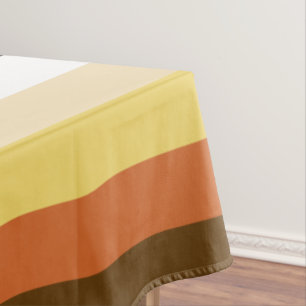 Bear Pride, Neutral Gradient Stripes, LGBTQ Pride Tablecloth