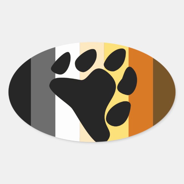 Bear Pride Oval Sticker (Front)