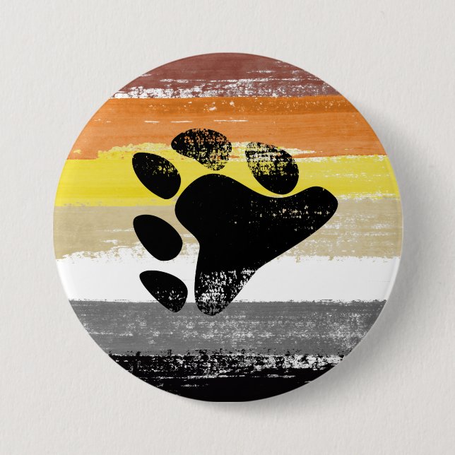 Bear Pride Paint 3 Inch Round Button (Front)