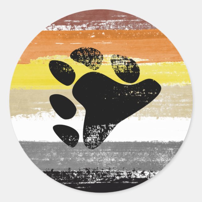 Bear Pride Paint Classic Round Sticker (Front)