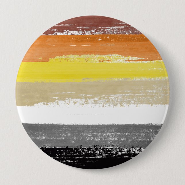 Bear Pride Paint Stripes 4 Inch Round Button (Front)