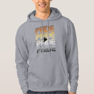 Bear Pride Paw Retro Pattern Design Letters Hoodie