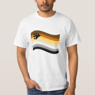 Bear Pride Paw Wavy Flag T-Shirt