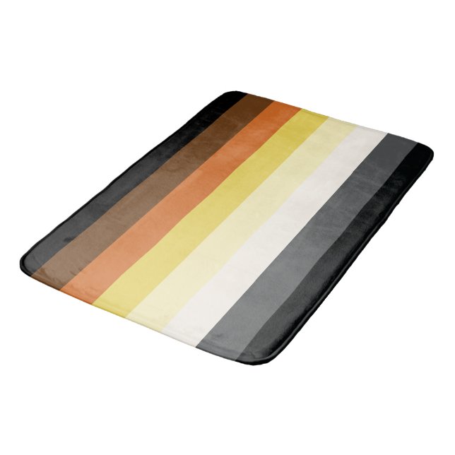 Bear Pride Stripes Bath Mat (Angled)