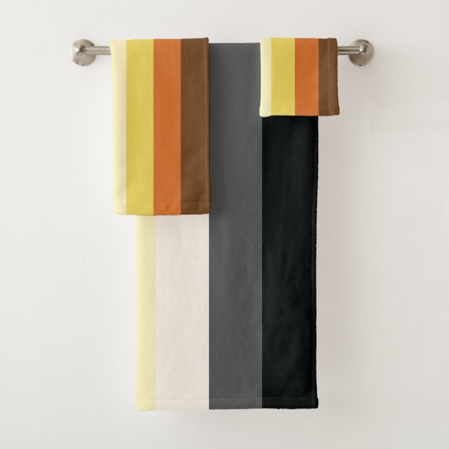 Bear Pride Stripes Bath Towel Set (Insitu)