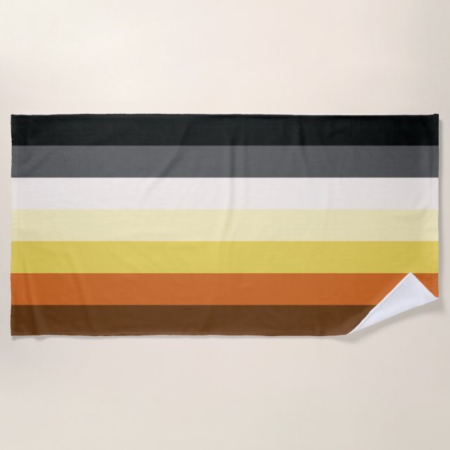 Bear Pride Stripes Beach Towel (Front)