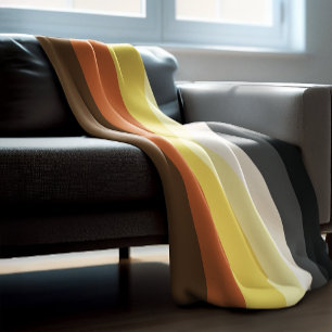 Bear Pride Stripes Fleece Blanket