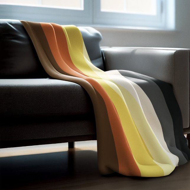 Bear Pride Stripes Fleece Blanket (Creator Uploaded)