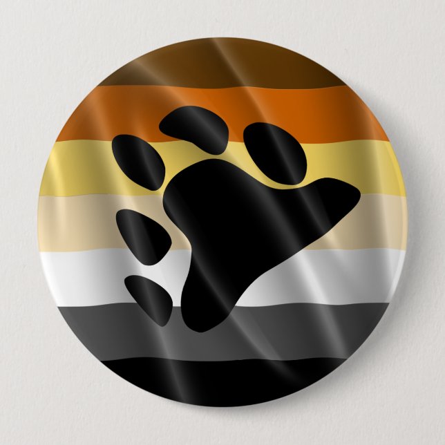BEAR PRIDE WAVY DESIGN 4 INCH ROUND BUTTON (Front)