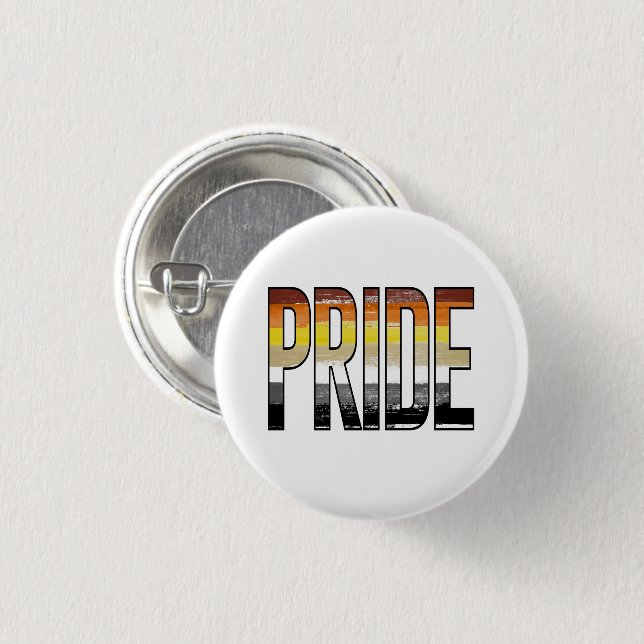 Bear Pride Word 1 Inch Round Button (Front & Back)