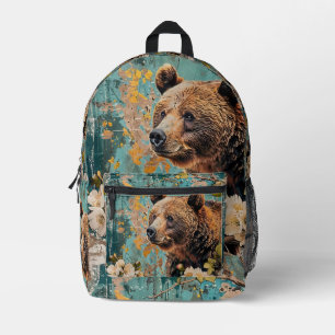 Bear Printed Backpack