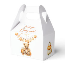 Bear Pumpkin Bearly Wait Baby ShowerFavor Box