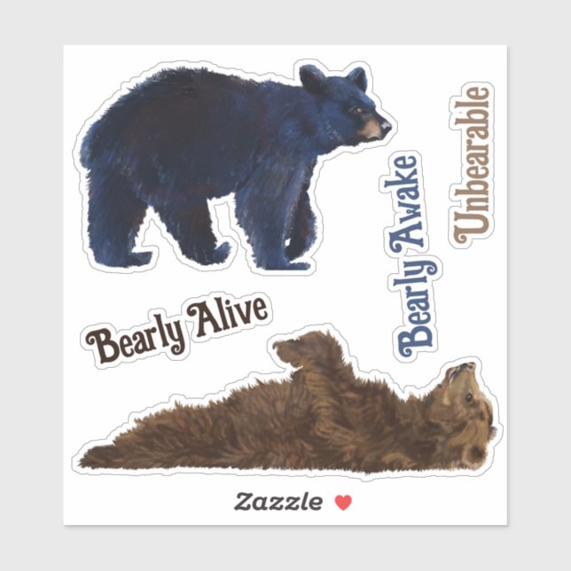 Bear Puns Sticker Collection (Sheet)