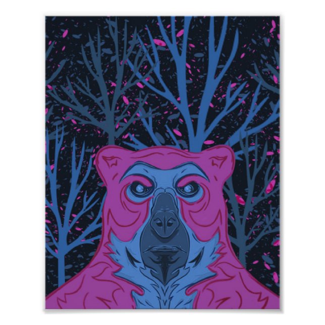 BEAR PURPLE PHOTO PRINT (Front)