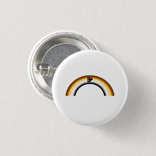 Bear Rainbow 1 Inch Round Button