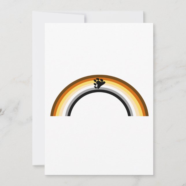 Bear Rainbow Holiday Card (Front)