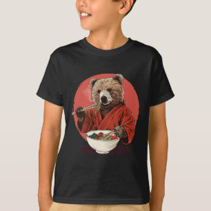 Bear Ramen Kimono Karate Japanese Noodles Bear Ram T-Shirt