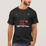 Bear Red Plaid Santa Christmas Light Xmas Matching T-Shirt<br><div class="desc">Bear Red Plaid Santa Christmas Light Xmas Matching Pajama</div>