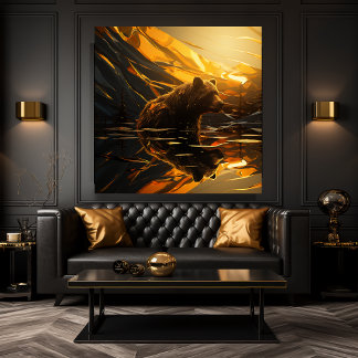 Bear Reflection Canvas Print